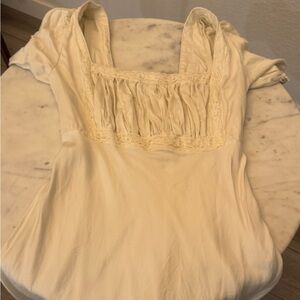 Elegant Cream Women's dress midi